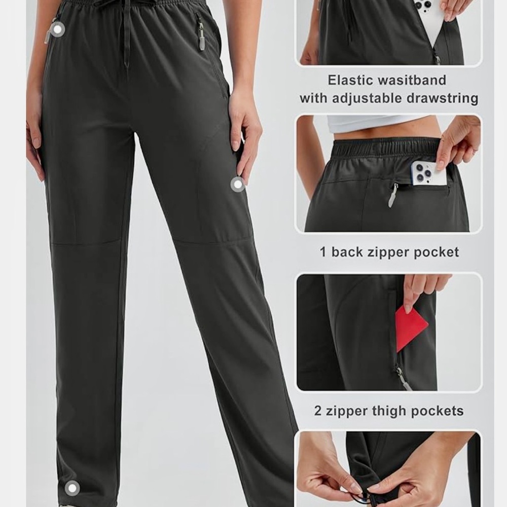 Women's Black Drawstring Quick Dry Pants